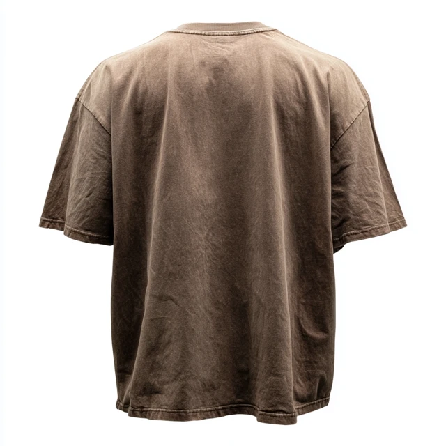 Vintage Washed Brown Oversized TShirt Back View