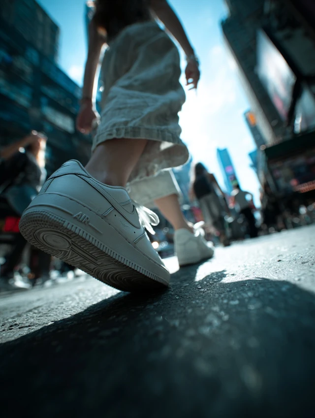NYC Fashion Indian Woman Nike Air Force