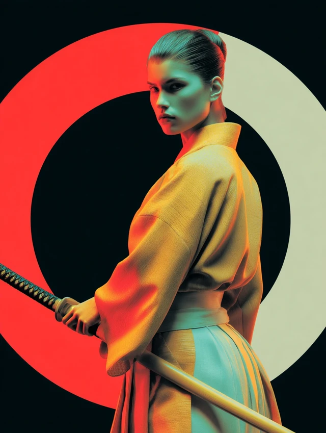 Elegant Samurai Woman Fantasy Art