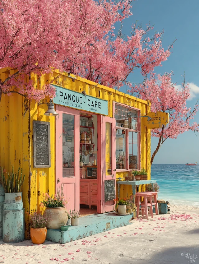 Panguupa Cafe Beachside Paradise Sunny Summer Vacation