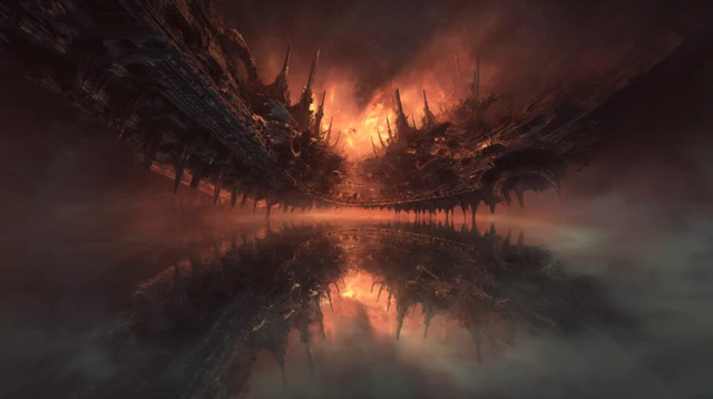 Infernal Landscape of Despair and Torment