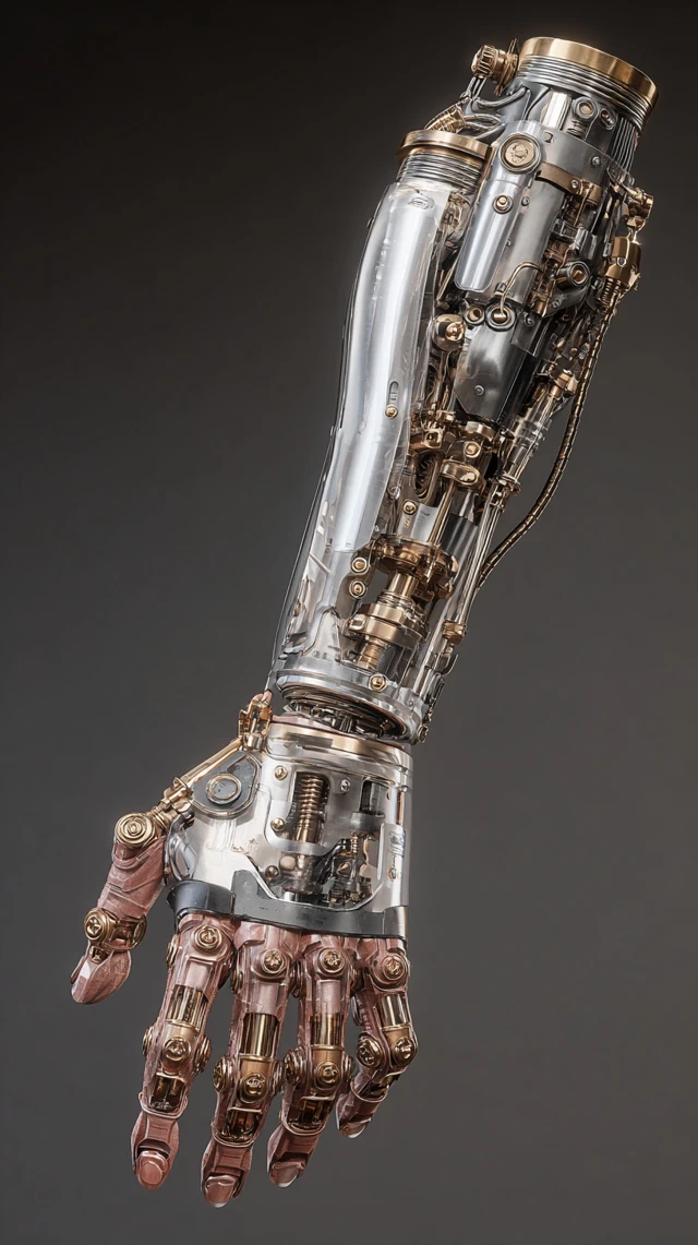 Cybernetic Arm with Retractable Tools and Plating