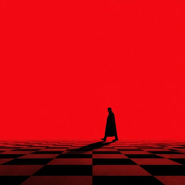 Minimalist Movie Poster Silhouette Chess Field