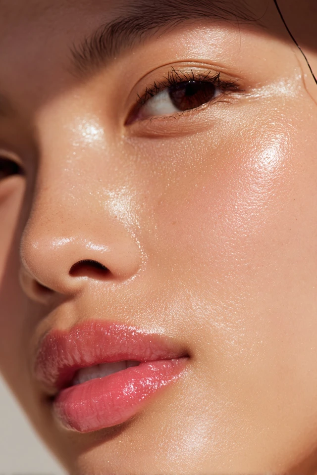 Asian Model Portrait Close Up Beauty Shot