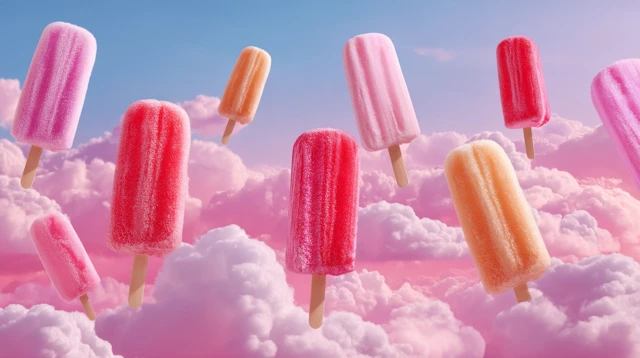 Floating Popsicles in Dreamy Summer Sky