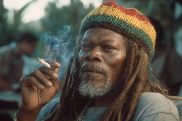 Samuel L Jackson Relaxing with a Joint