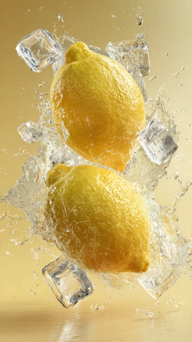 Lemon Splash Hyperrealistic Photography