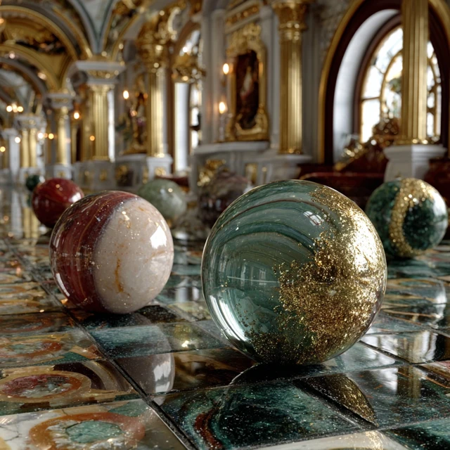 Opulent Marbles in a Luxurious Room