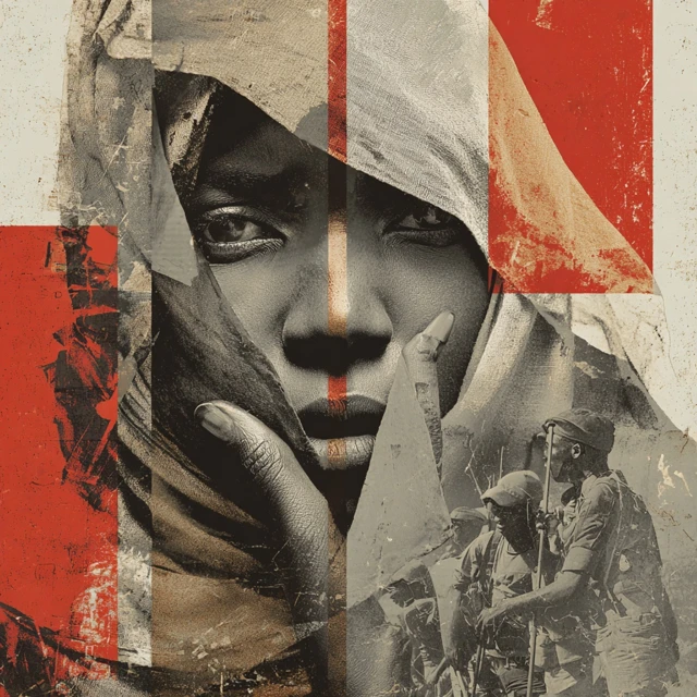 Art Deco Film Poster Sudanese Woman Attacked