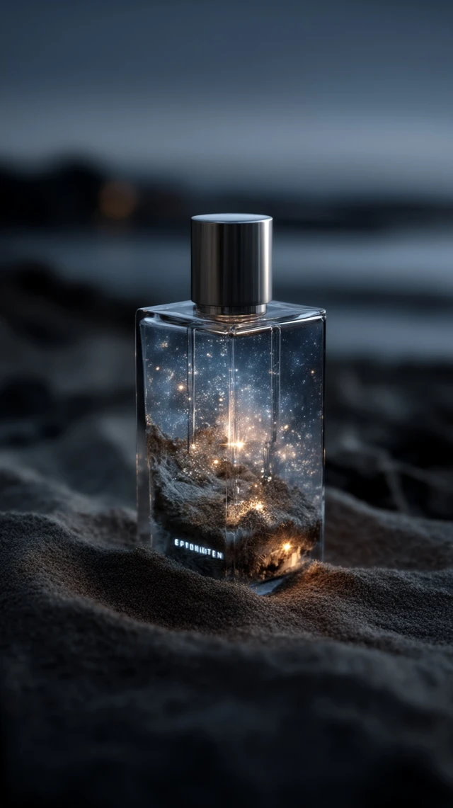 Mystical Perfume Bottle in Desert Night Fantasy