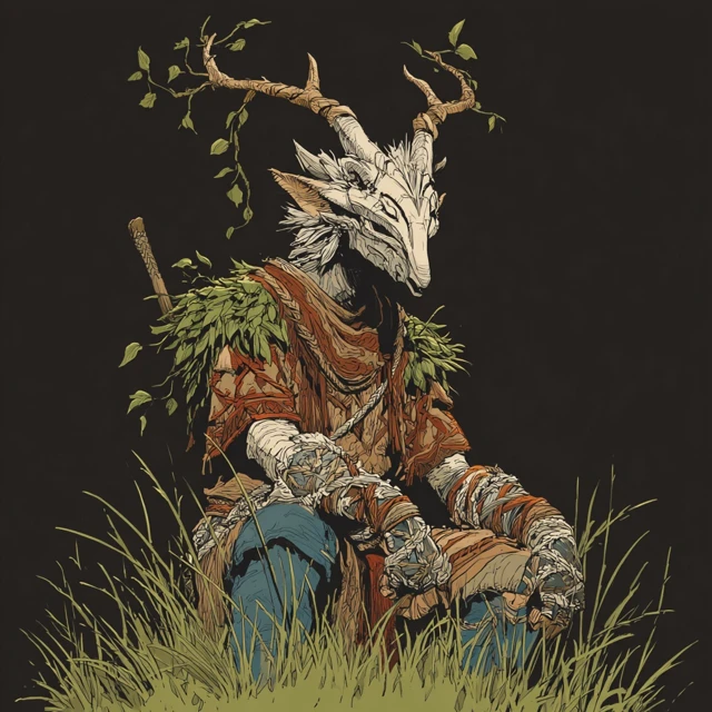Dark Souls Art Style Faun Portrait