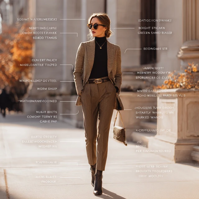 Elegant Autumn Walking Suit for Women Classic Style