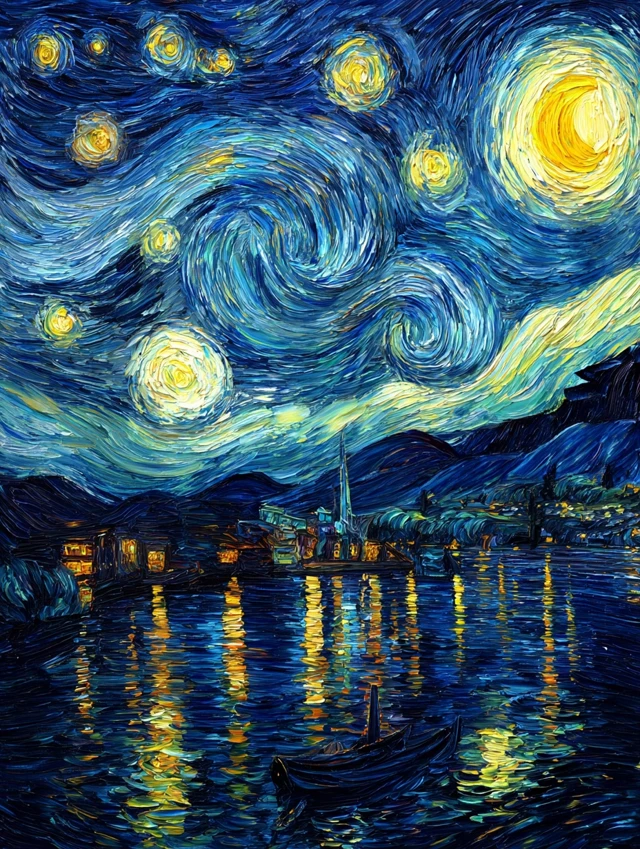 Starry Night Painting by Van Gogh