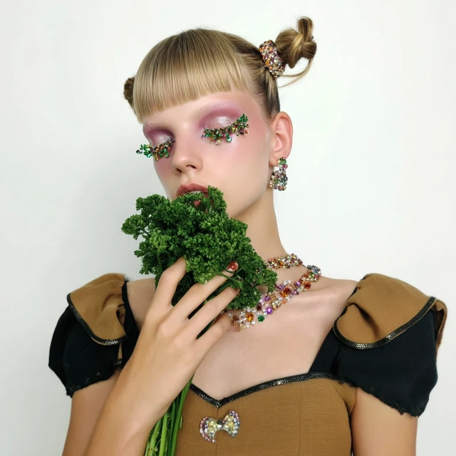 Fashion Photography Woman with Parsley Tim Walker Style