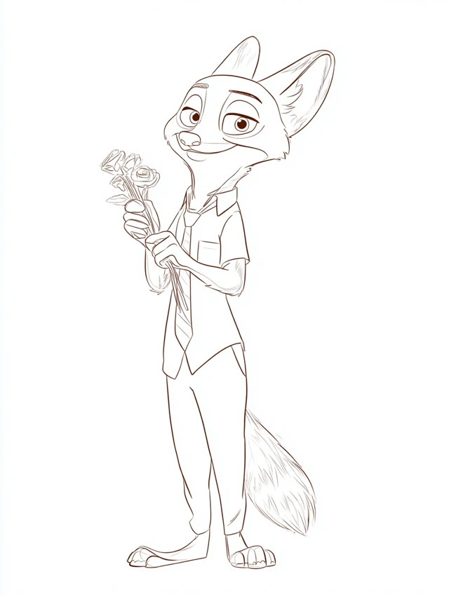 Zootopia Judy Hopps Sketch by Bill Waterson