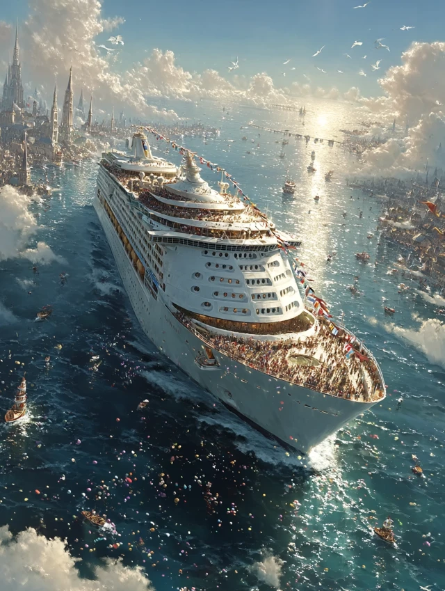 Luxury Cruise Departure A New Adventure Begins