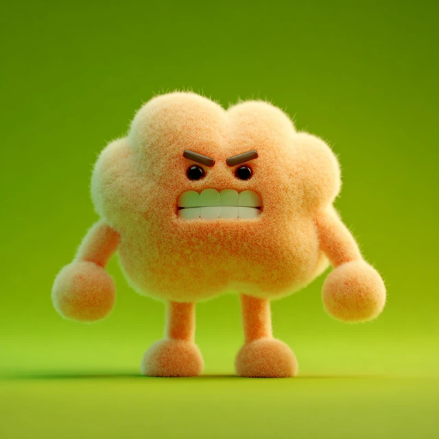 Cute Exhaust Monster 3D Rendered Animation