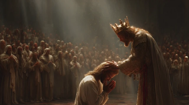 Divine Coronation Majestic Scene of a Crown