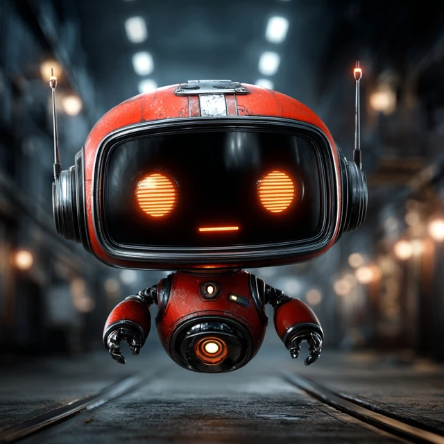 Futuristic Robot Mascot AI Orb Helper