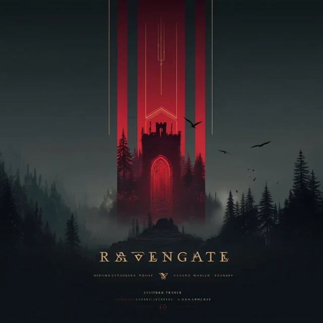 Ravengate Dune Flag Concept Art in Red and Gray