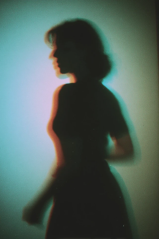 Dancing Silhouette Woman Thermal Camera