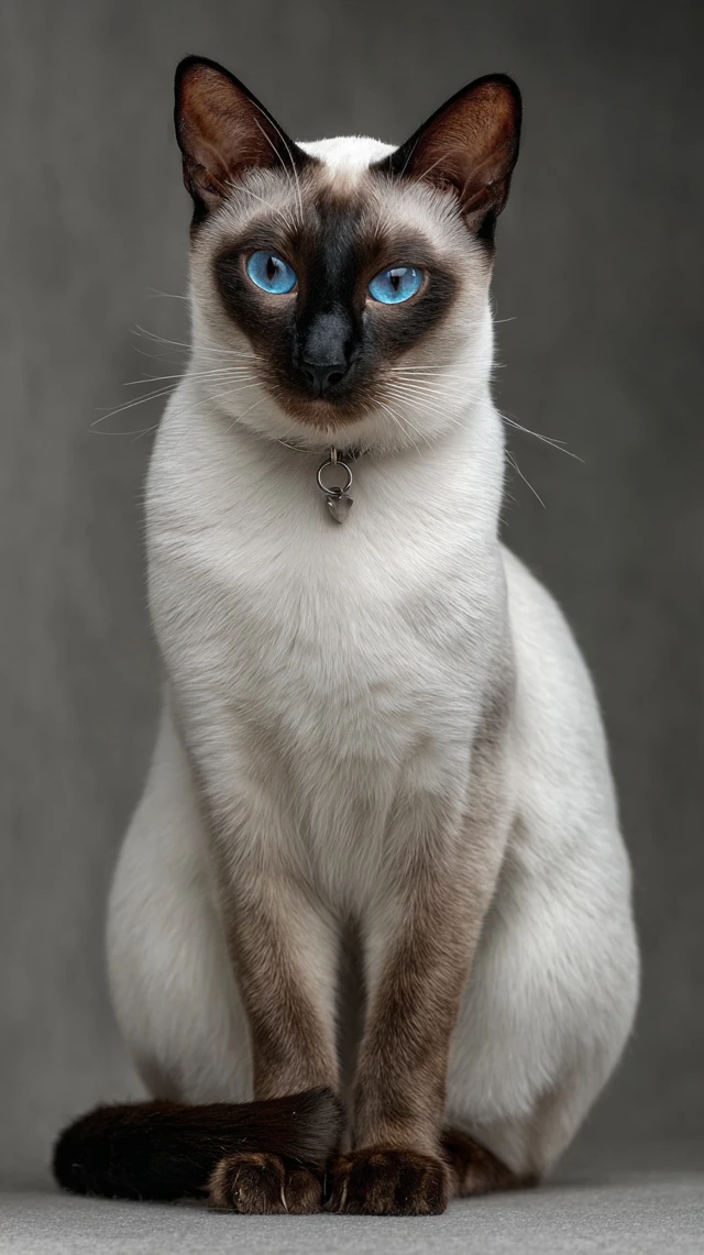Siamese Cat Luna Portrait Regal and Sophisticated