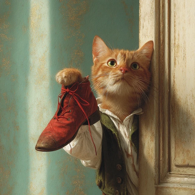 Pirate Cat Ready To Throw A Shoe