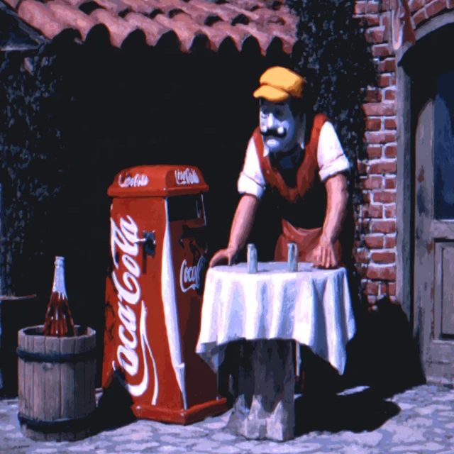 Coca Cola Chainsaw Surreal Art