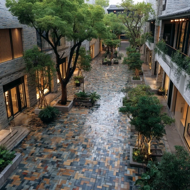 Cantonese Plaza Courtyard Design Lingnan Style