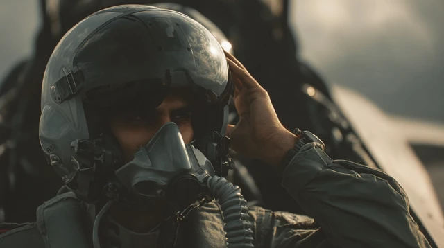 Pakistani Air Force Pilot Preparing for Flight