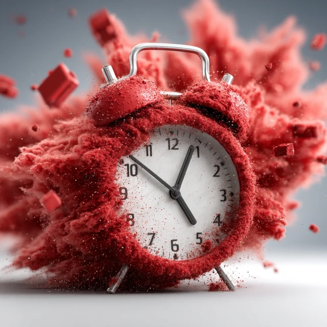 Exploding Red Clock Sale Concept Ultra HD