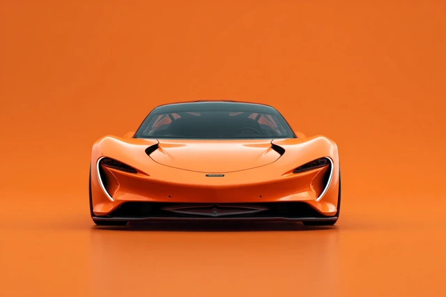 Futuristic McLaren Hypercar in Papaya Orange