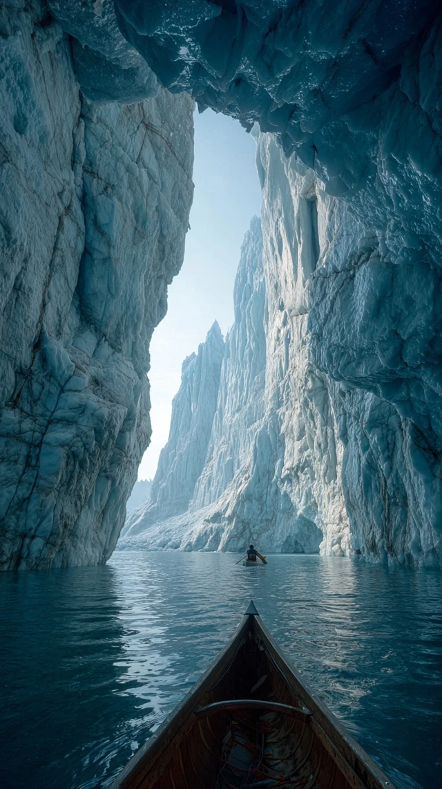 Icy Canyon Glacier Paddle Claustrophobic Ominous