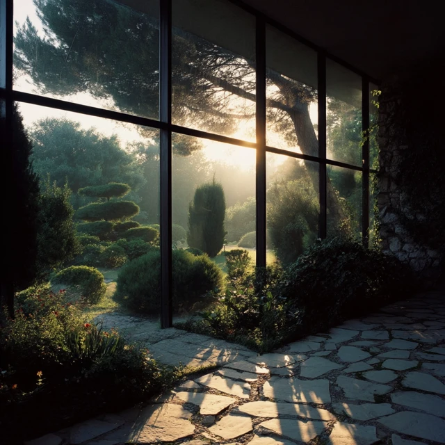Garden View Sunshine Through Windows