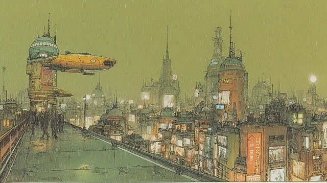 Cyberpunk Tokyo Cityscape Neon Lights Futuristic