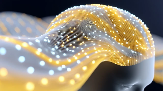 AI Tech Background Brain Patterns Binary Waves 8K