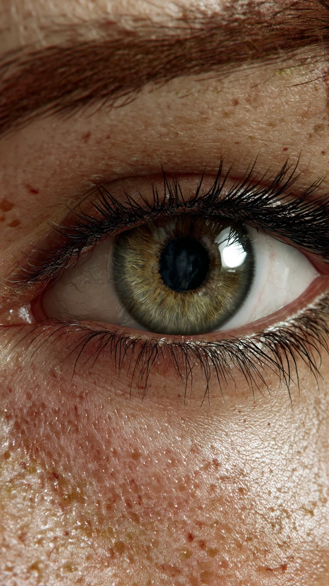 Hyperrealistic Eye Close Up Detail Intense Gaze