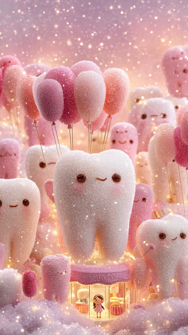 Dreamy Dental Wonderland Cute Cartoon Art