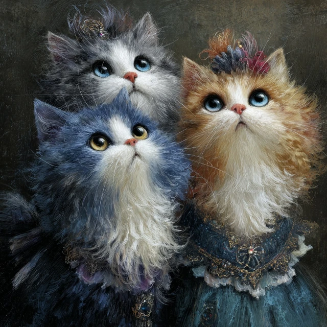 Whimsical Cat Illustrations Adorable Funny Cats