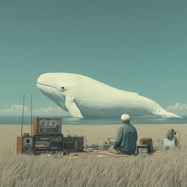 White Whale Lo-Fi Illustration