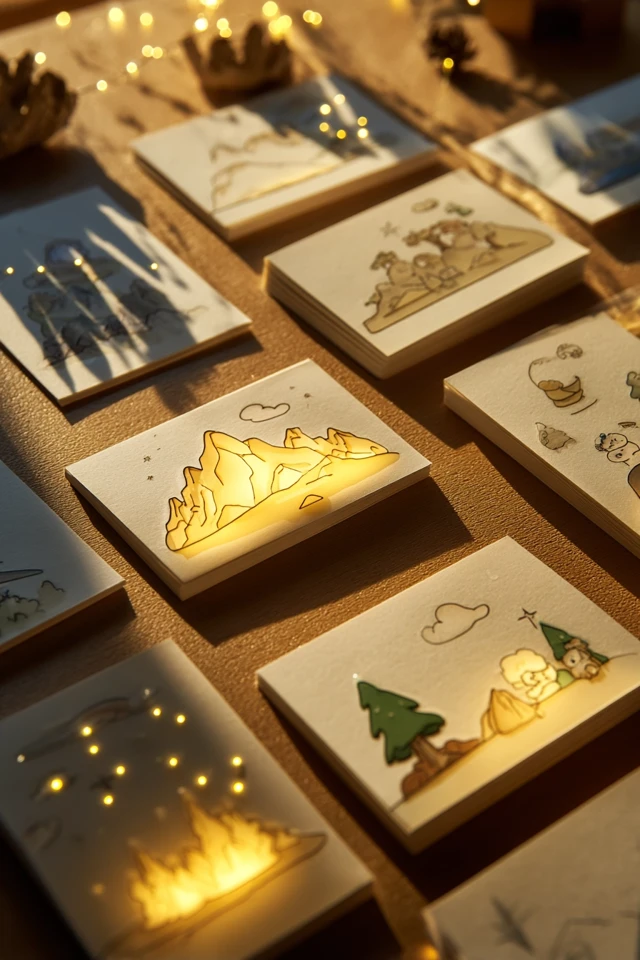LED Lit Science Cards with Cartoon Designs