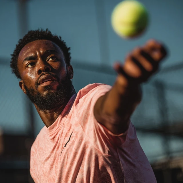 Tennis Player in Action High Definition Photo