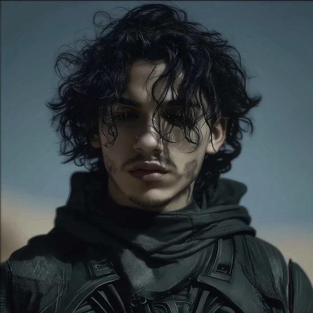Portrait of a Mysterious Man in the Desert