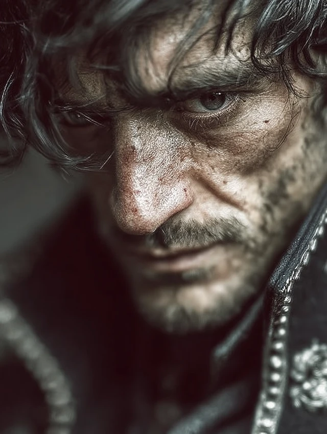 Brooding Male Character in Fantasy Style
