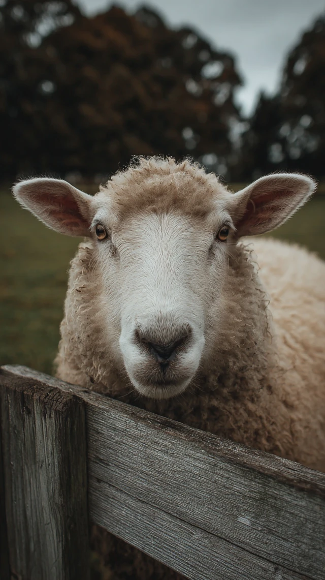 Sheep Portrait Artistic Animal Painting