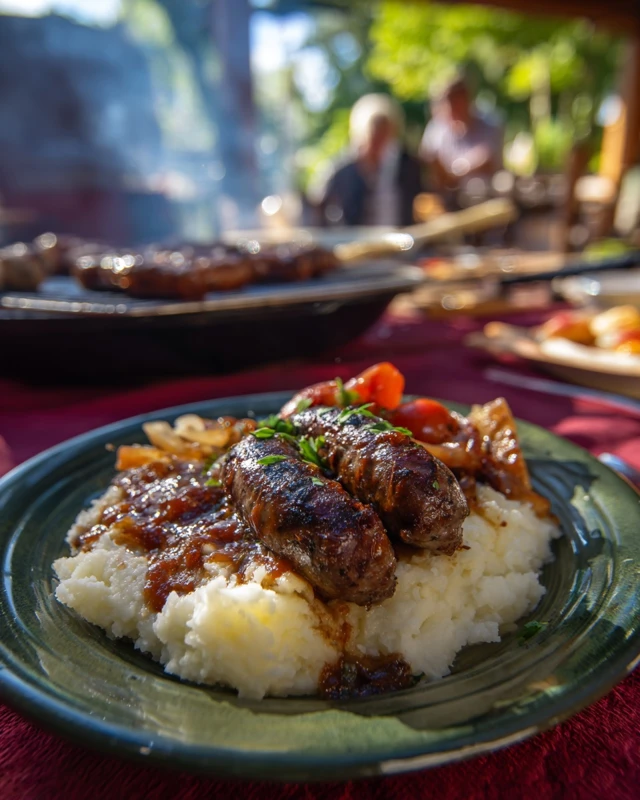 Boerewors and Maize Meal Porridge South African BBQ