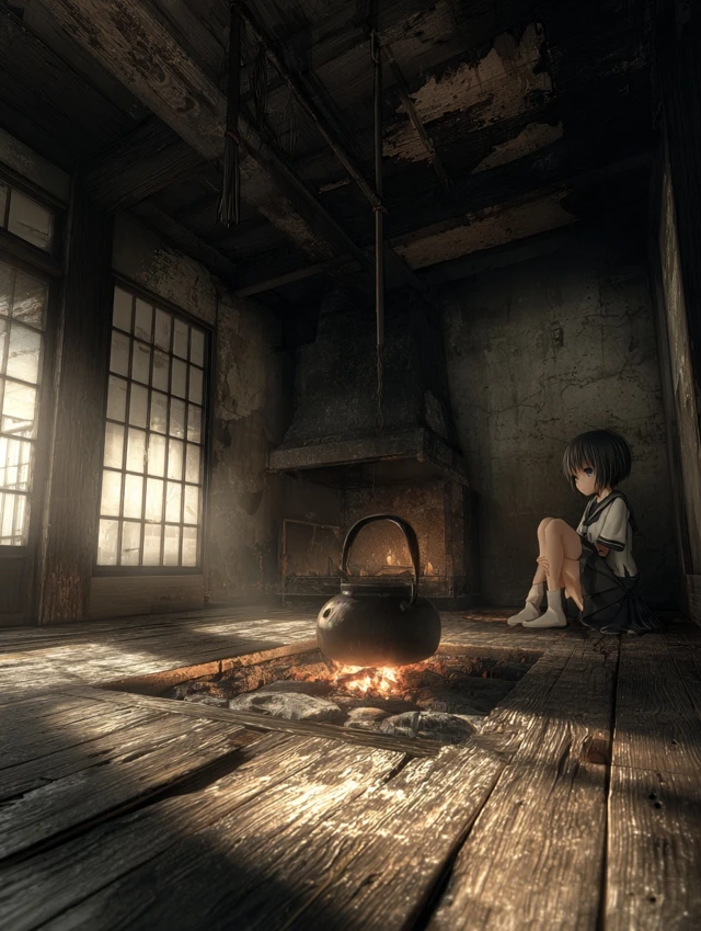 Anime Girl in Traditional Japanese Room