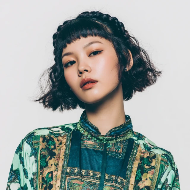 Stylish Korean Woman Portrait Confident and Cool