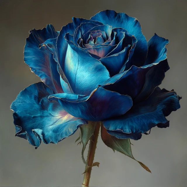 Mind Blowing Blue Rose Surreal Art