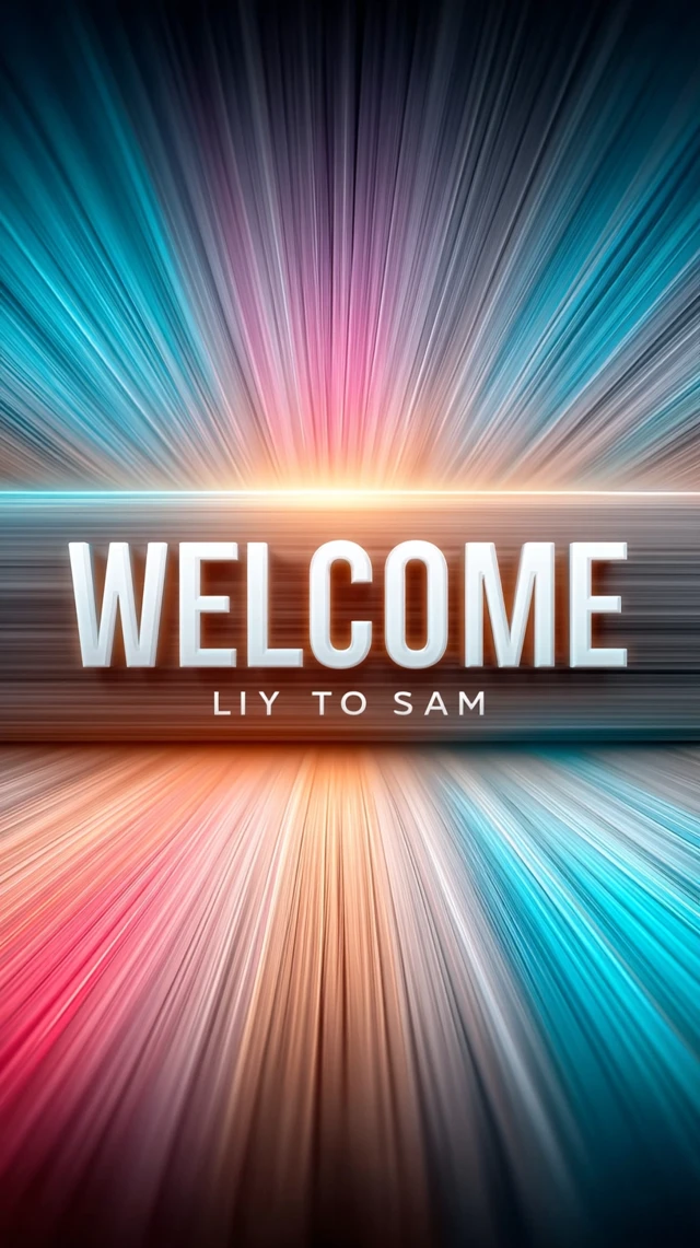 Welcome Neon Light Background for Events